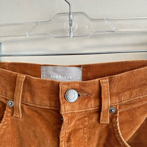 Everlane Tan Brown Baby Cord Cheeky Corduroy High Waist Straight Leg Pants Sz 26 - Picture 3 of 9